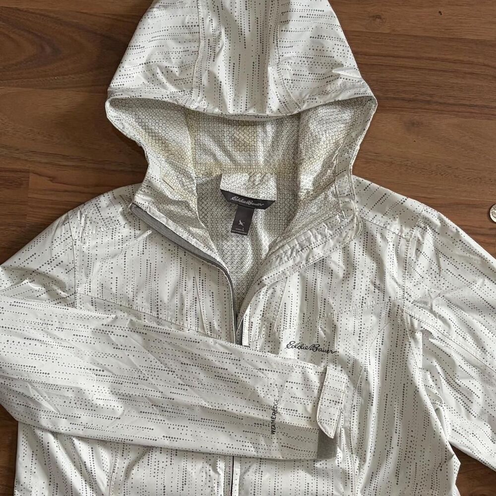 Waterproof Hooded Rain Jacket Eddie Bauer WeatherEdge Women’s L